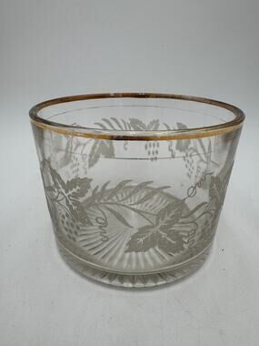 Vintage Cera Grapes Wine Chiller Ice Bucket Signed MCM Barware